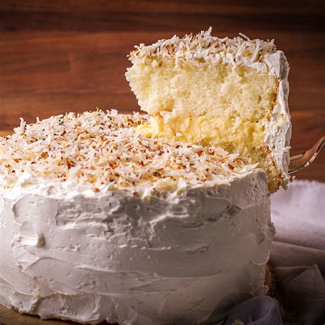 Toasted Almond and Coconut Cake with White Chocolate Ganache
